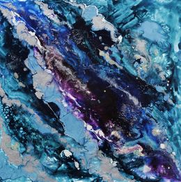 Pintura, Ascension précieuse - Paysage abstrait, Claudine Laurent dite Morgane