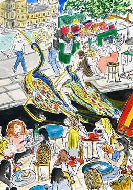 Peinture, Oiseaux de Paris, Gabrielle Rul