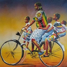 Painting, Mother of Zimbabwe (India), Barry Lungu