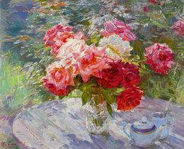 Gemälde, Garden Roses, Ashot Muradyan
