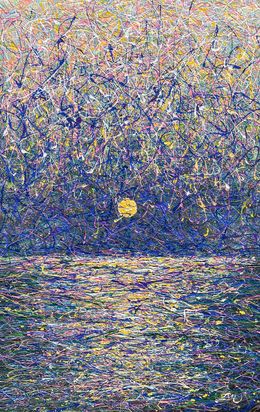 Painting, Fly me to the moon, Nadin Antoniuk