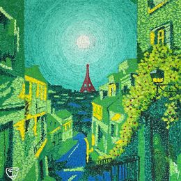 Peinture, Montmartre vert, Eric Guillory
