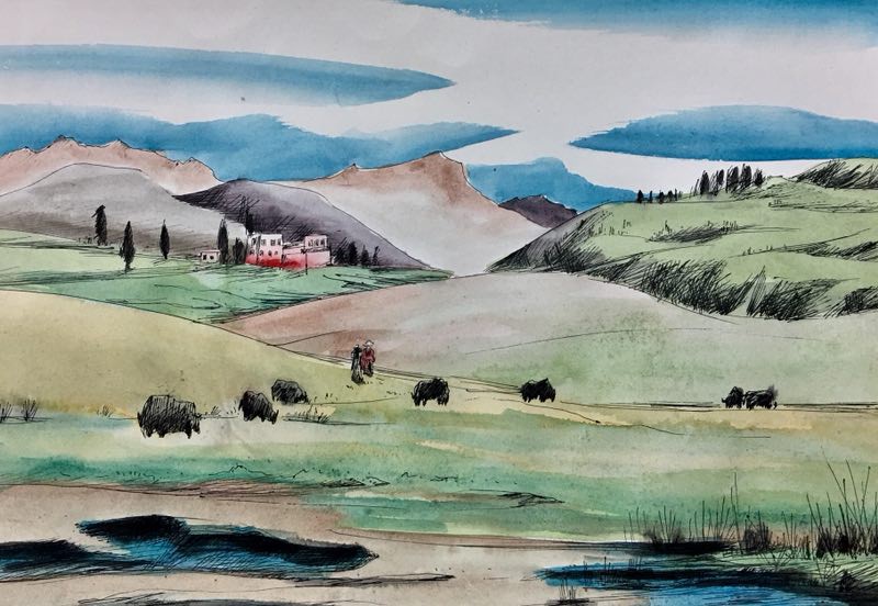 Li Dongfeng, Landscape sketch 49 Li Dongfeng, Landscape sketch 49