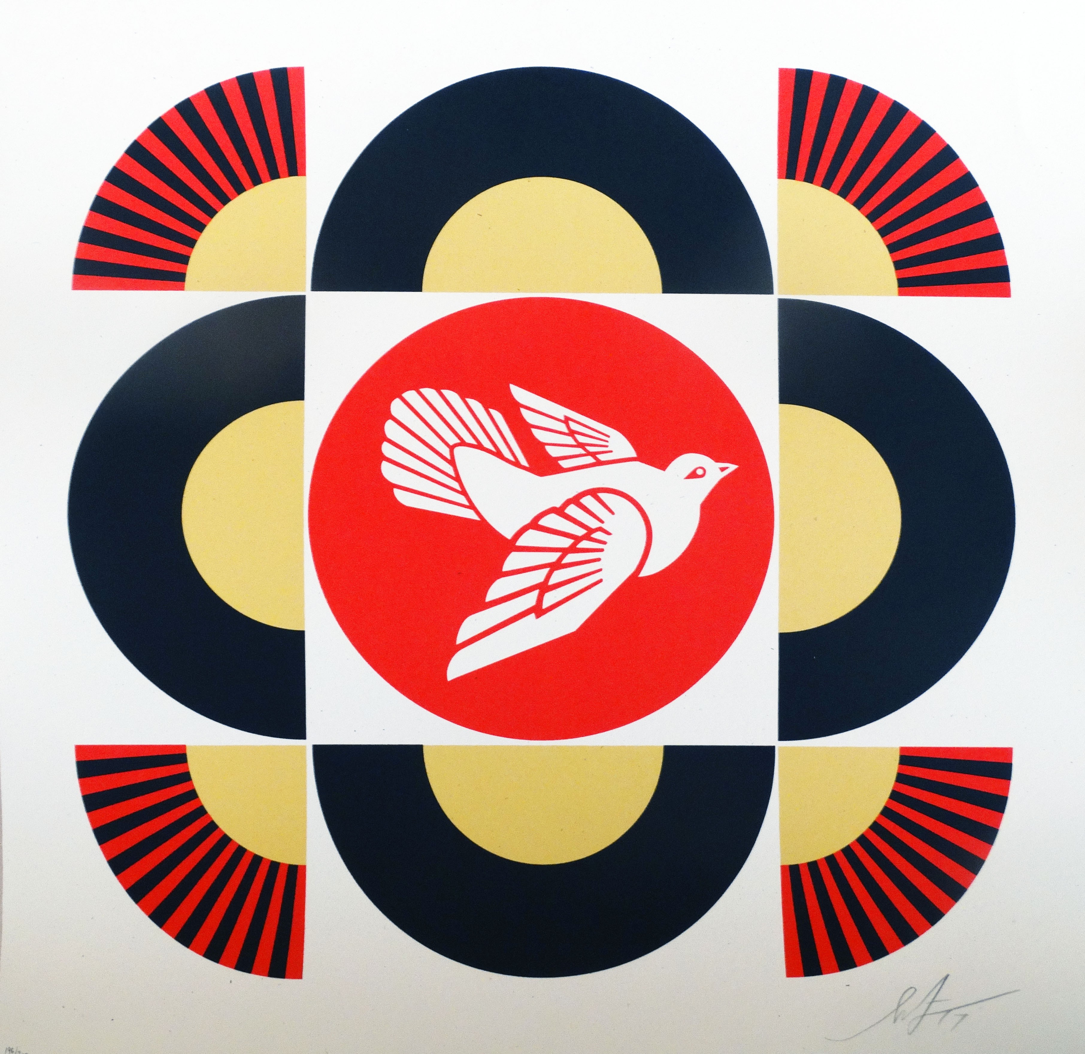 Shepard Fairey (Obey), Dove Geometric Blanc Shepard Fairey (Obey), Dove Geometric Blanc