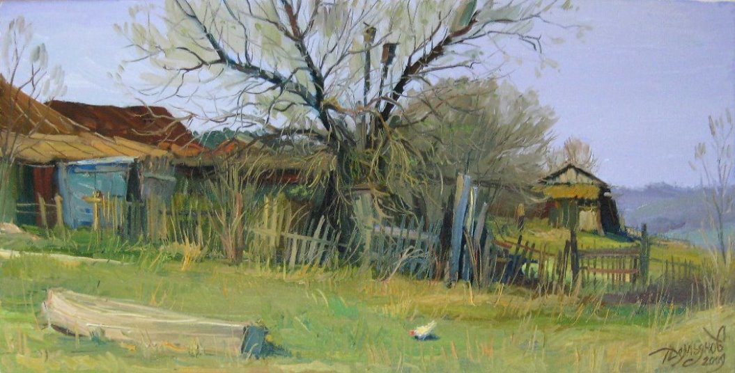 Yuriy Demiyanov, Paysage Avec Une Maison Pour L'étourneau Yuriy Demiyanov, Paysage Avec Une Maison Pour L'étourneau