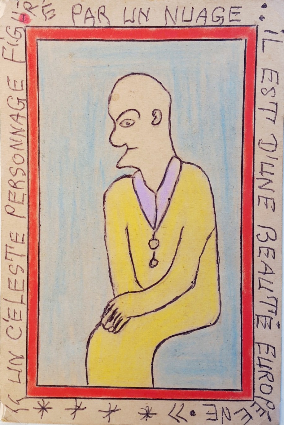 Frédéric Bruly Bouabré, Un céleste personnage figuré par un nuage : il est d'une beauté européenne Frédéric Bruly Bouabré, Un céleste personnage figuré par un nuage : il est d'une beauté européenne