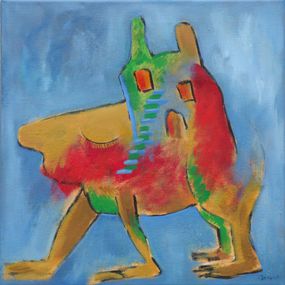 Gemälde, Dog house, Danielle Le Bricquir