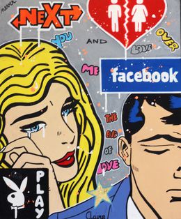 Peinture, Relation amoureuse sur les réseaux sociaux, Claire D.