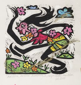 Print, I pick up, I pick up flowers ref: 1935064, Merja Aletta Ranttila