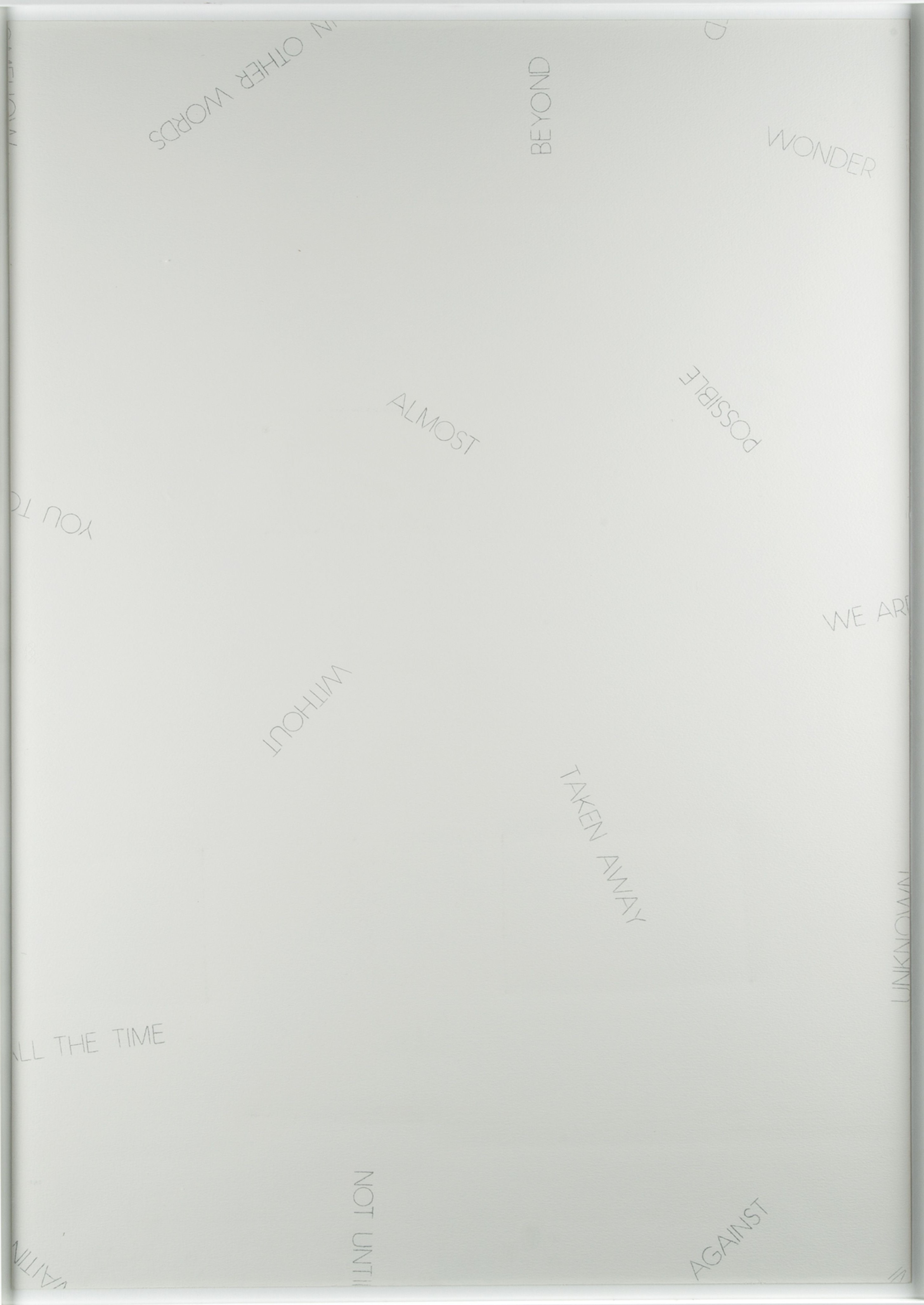 Robert Barry, Reflexions Robert Barry, Reflexions