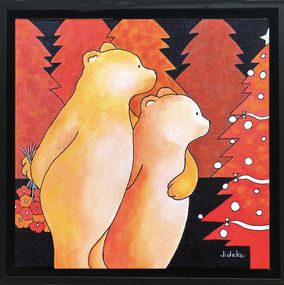 Gemälde, Premier Noël de l'ours polaire, Jocelyne Deschamps-Kus