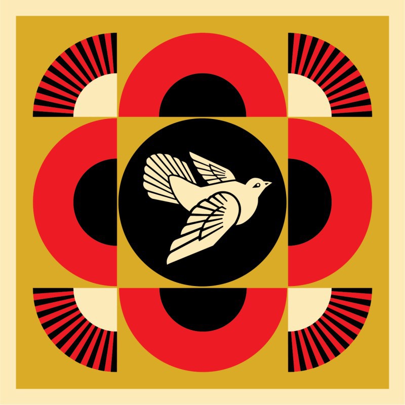 Shepard Fairey (Obey), Dove Geometric Jaune Shepard Fairey (Obey), Dove Geometric Jaune