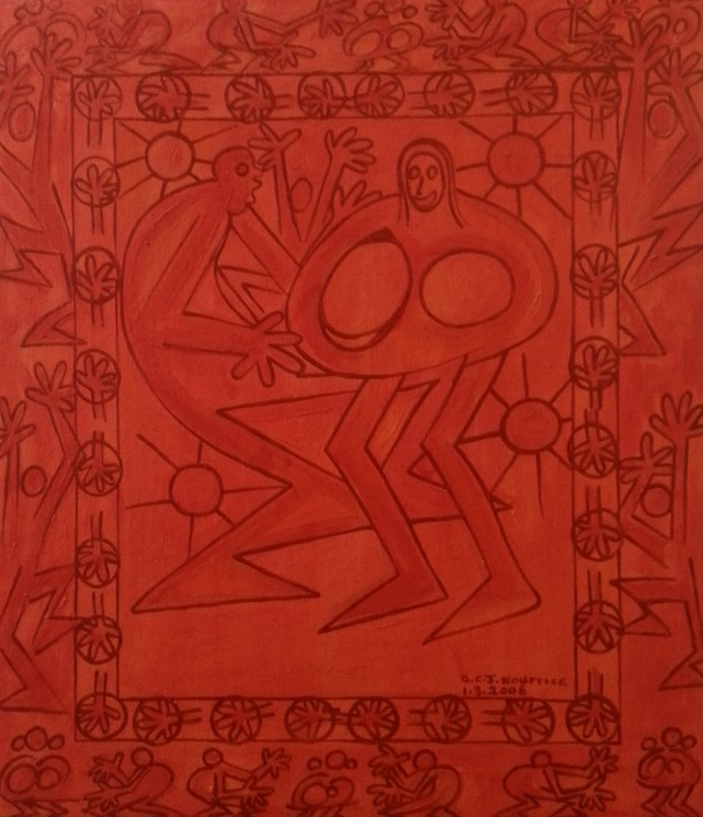 Colbert Nourrice, Danse Montya, Painting on Linen