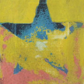 Painting, Star (Blue on Yellow/Pink), Matthew Rose