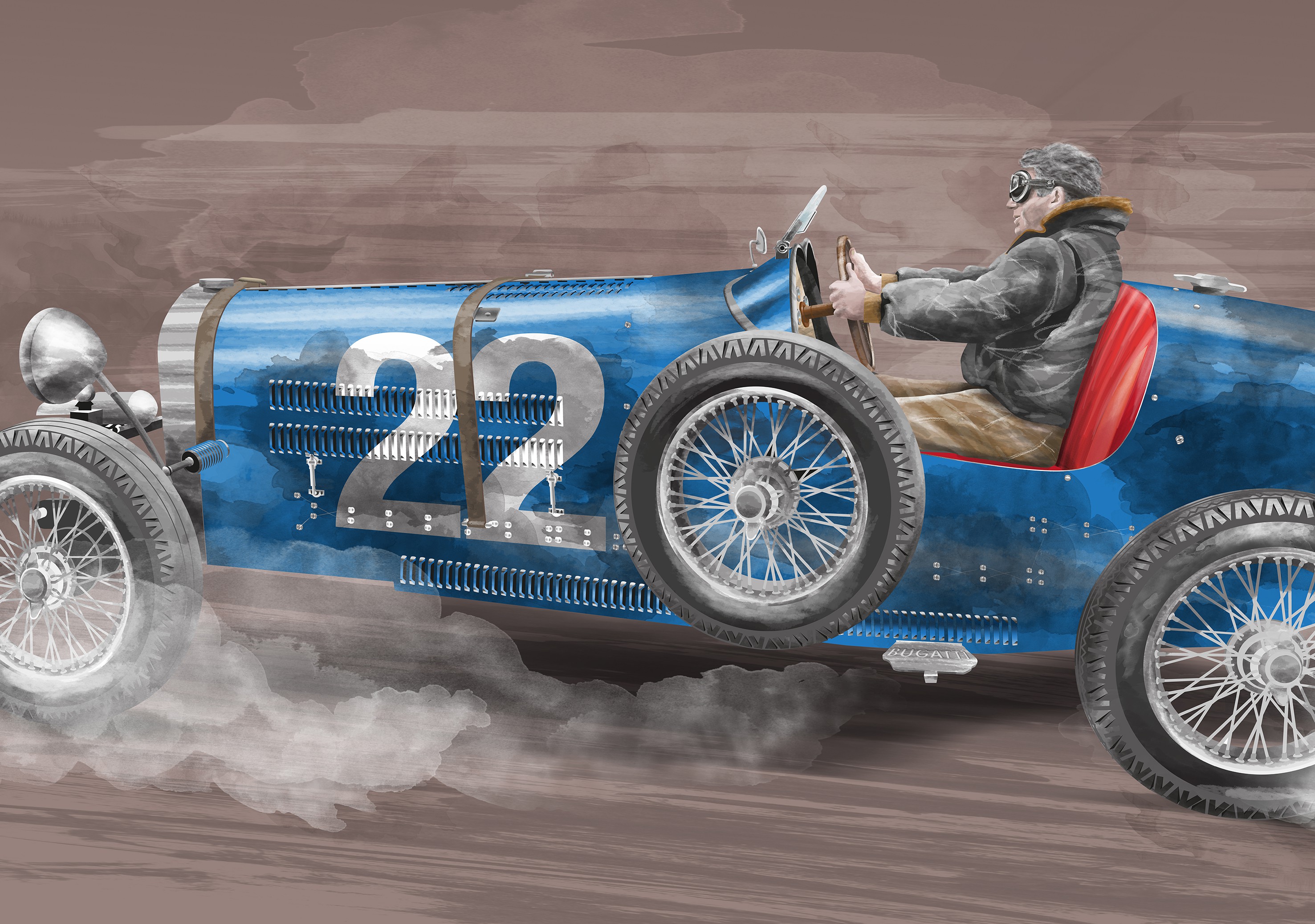 Martin-Fréville, Série limitée rétro - Bugatti bleue Martin-Fréville, Série limitée rétro - Bugatti bleue