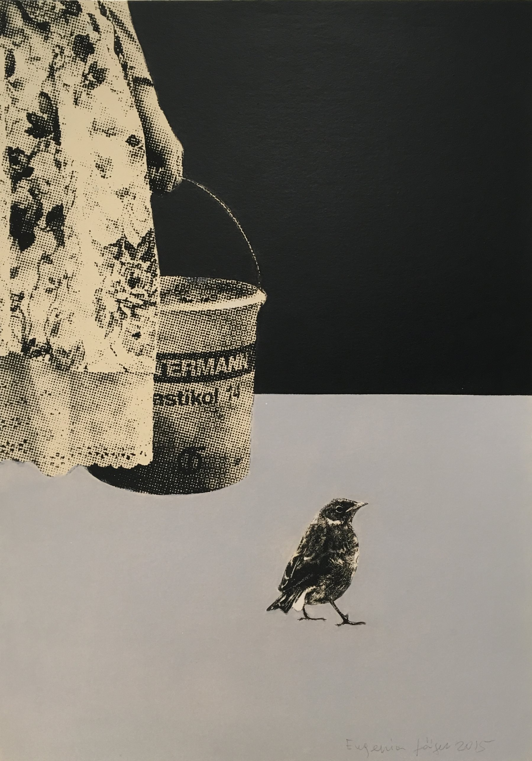 Eugenia Jaeger, L'oiseau dans le jardin Eugenia Jaeger, L'oiseau dans le jardin