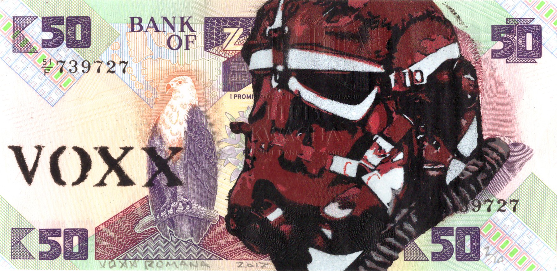 Voxx Romana, Red Copper Stormtrooper Banknote Voxx Romana, Red Copper Stormtrooper Banknote