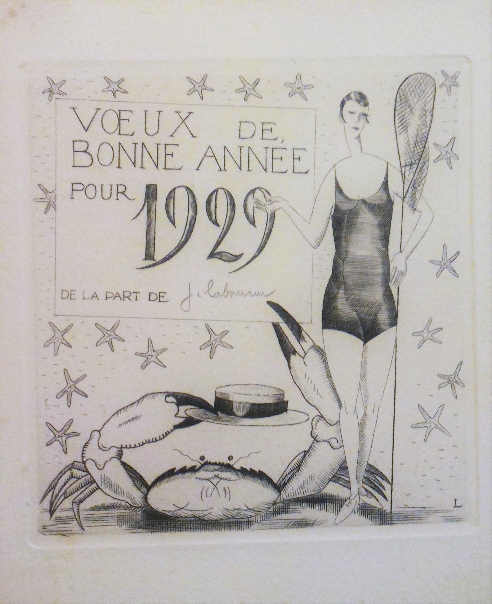 Jean-Emile Laboureur, La pêcheuse au crabe Jean-Emile Laboureur, La pêcheuse au crabe