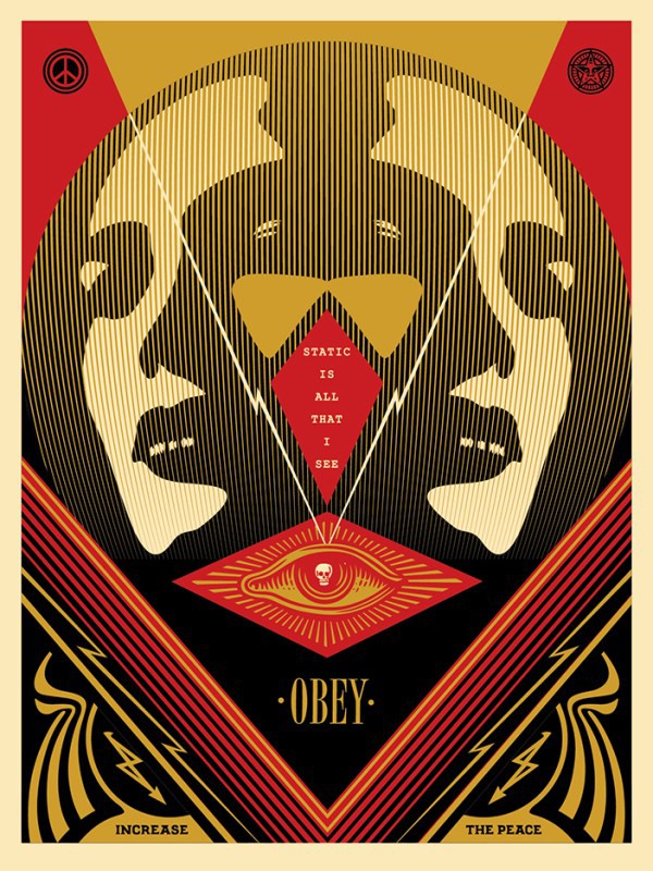 Shepard Fairey (Obey), I see static (Red) Shepard Fairey (Obey), I see static (Red)