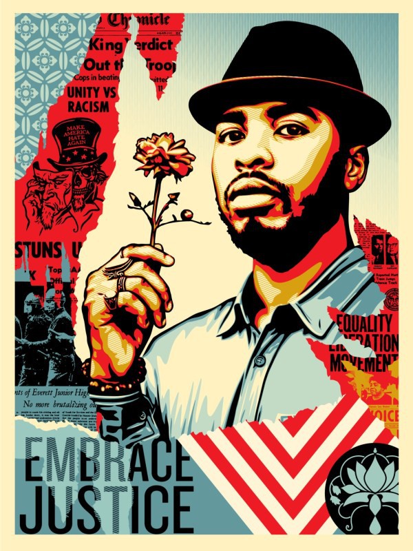 Shepard Fairey (Obey), Embrace Justice Shepard Fairey (Obey), Embrace Justice