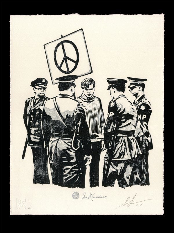 Shepard Fairey (Obey), Peaceful Protestor Shepard Fairey (Obey), Peaceful Protestor