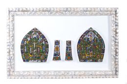 La Mitra / Mexican Folk Art Featherwork Frame, Marcelino Eduardo Sanchez Rodriguez