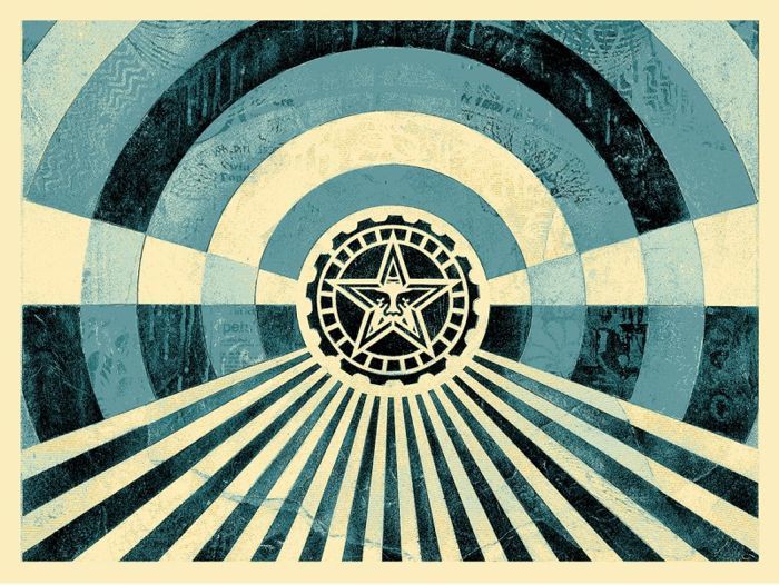 Shepard Fairey (Obey), Tunnel Vision Version 2 (Alternate Blue) Shepard Fairey (Obey), Tunnel Vision Version 2 (Alternate Blue)