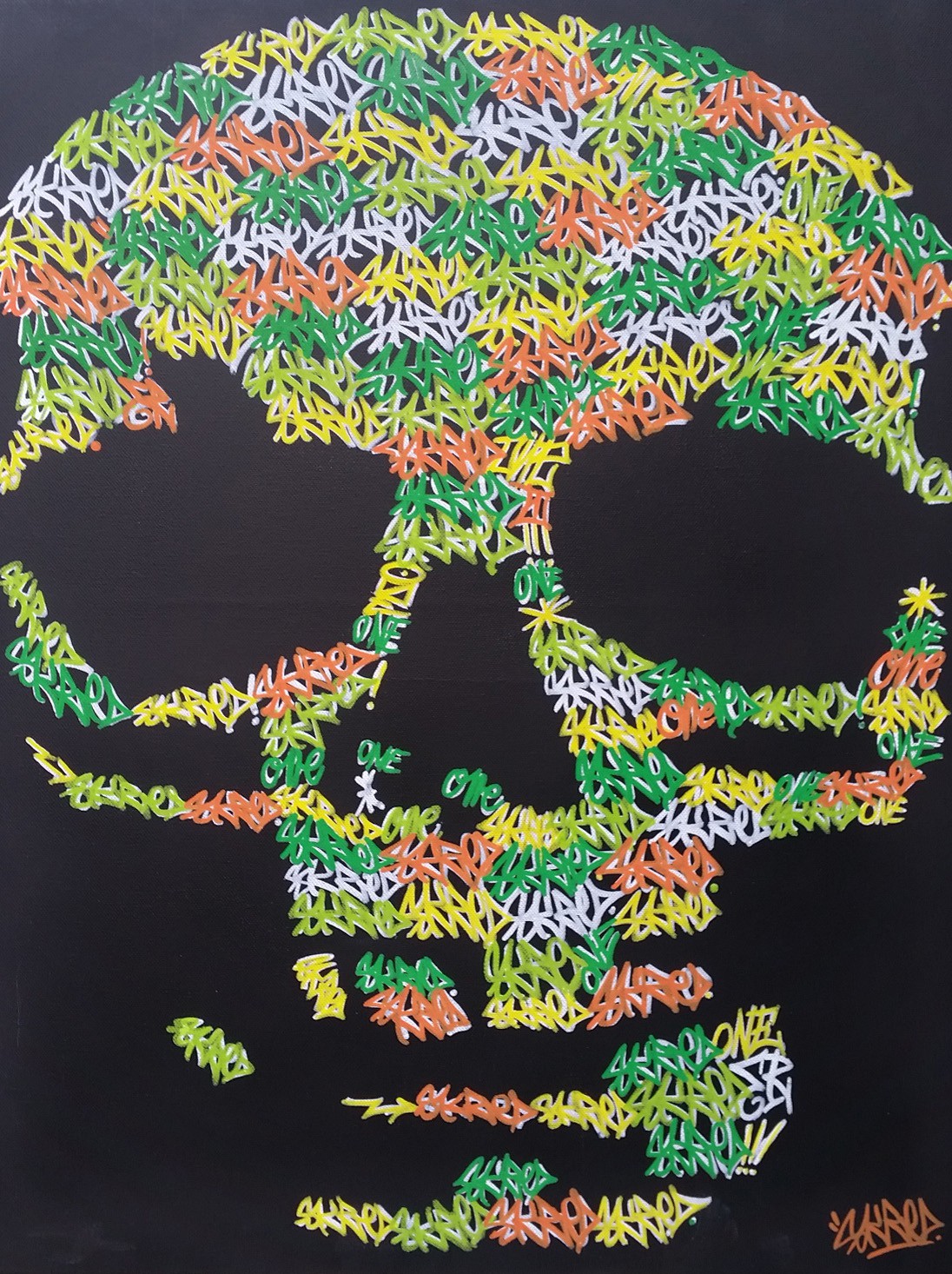 Roulland T (aka Skred), Small skull blaze Twenty One Roulland T (aka Skred), Small skull blaze Twenty One
