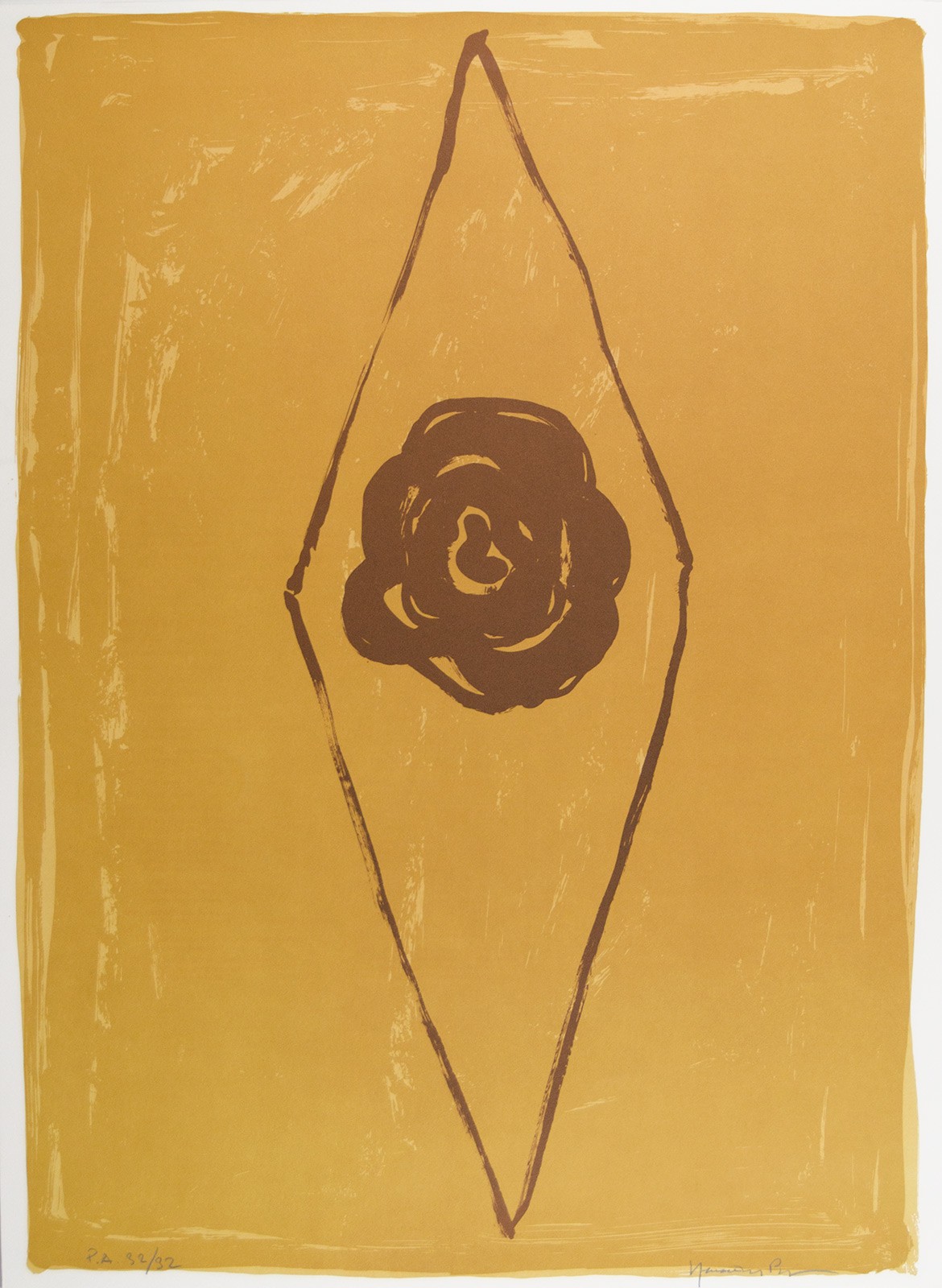 Joan Hernández Pijuan, Flor sobre ocre Joan Hernández Pijuan, Flor sobre ocre