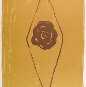 Print, Flor sobre ocre, Joan Hernández Pijuan