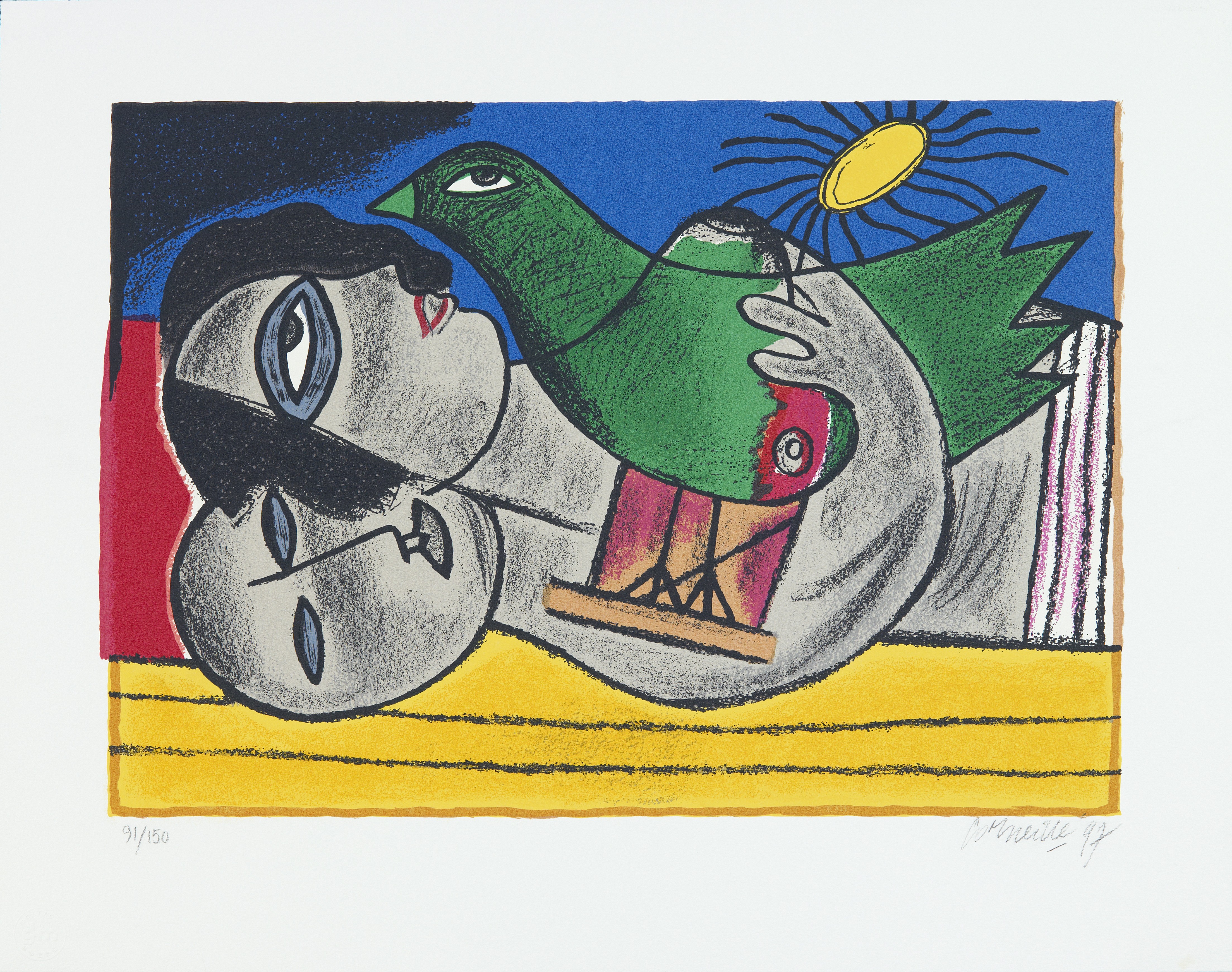 Corneille, Couple à l’oiseau Corneille, Couple à l’oiseau