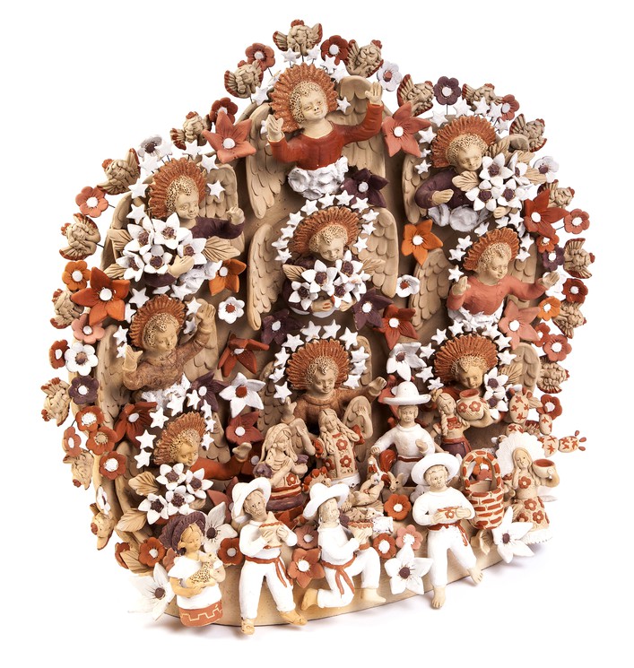 Mexican　Vasquez　Sculpture　2017　Folk　by　▷　Clay　Nativity　Cruz,　Enedina　Nacimiento　Tehuano　Art　Ceramics　Artsper