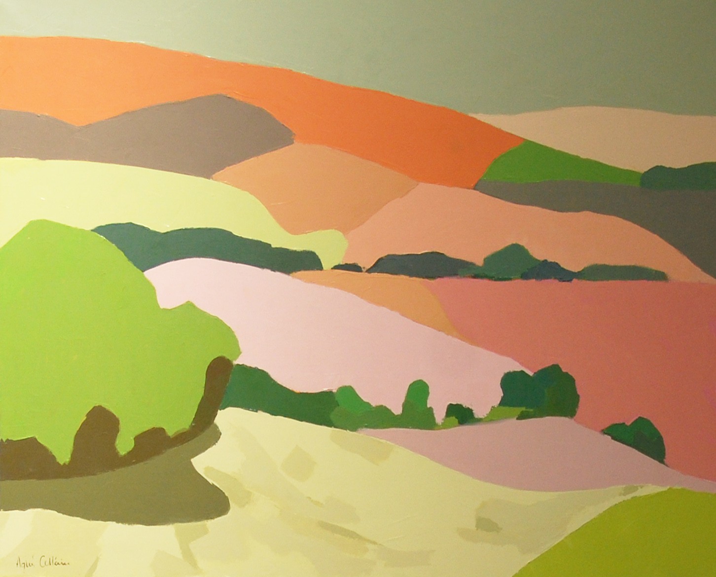 Agnès Cellérier, Paysage du Tarn, le long de la voie romaine Agnès Cellérier, Paysage du Tarn, le long de la voie romaine