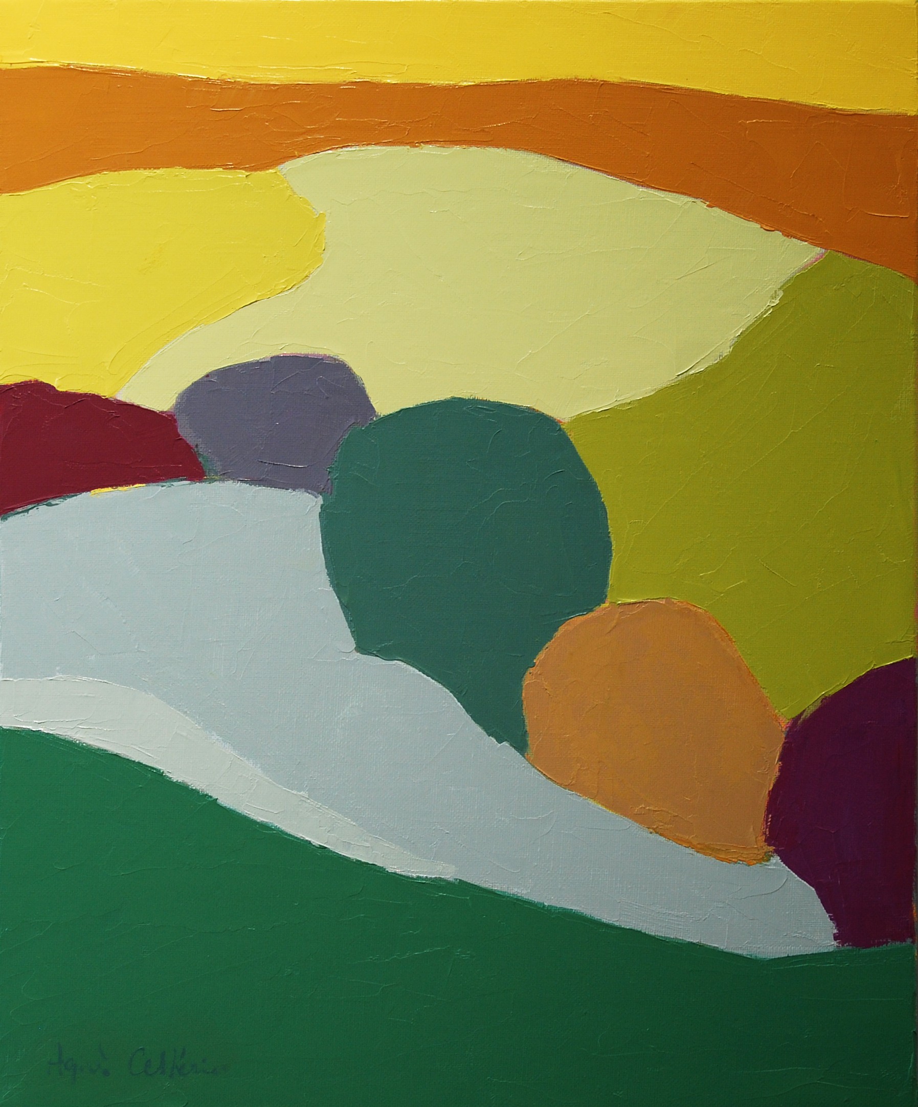 Agnès Cellérier, Paysage du Tarn, du côté d'Appelle Agnès Cellérier, Paysage du Tarn, du côté d'Appelle