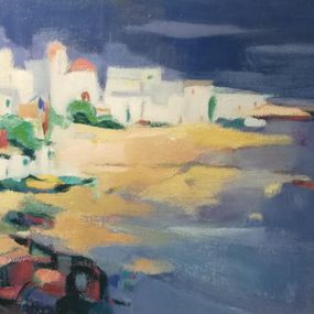 Painting, Plage Grecque, Geneviève Zylberman