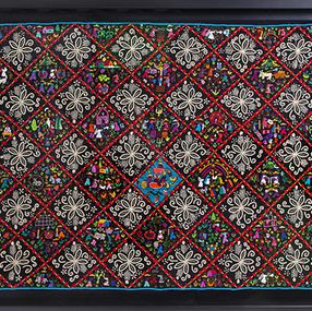Sculpture, Costumbres / Textiles Mexican Folk Art Embroidery, Guadalupe Barriga Barriga