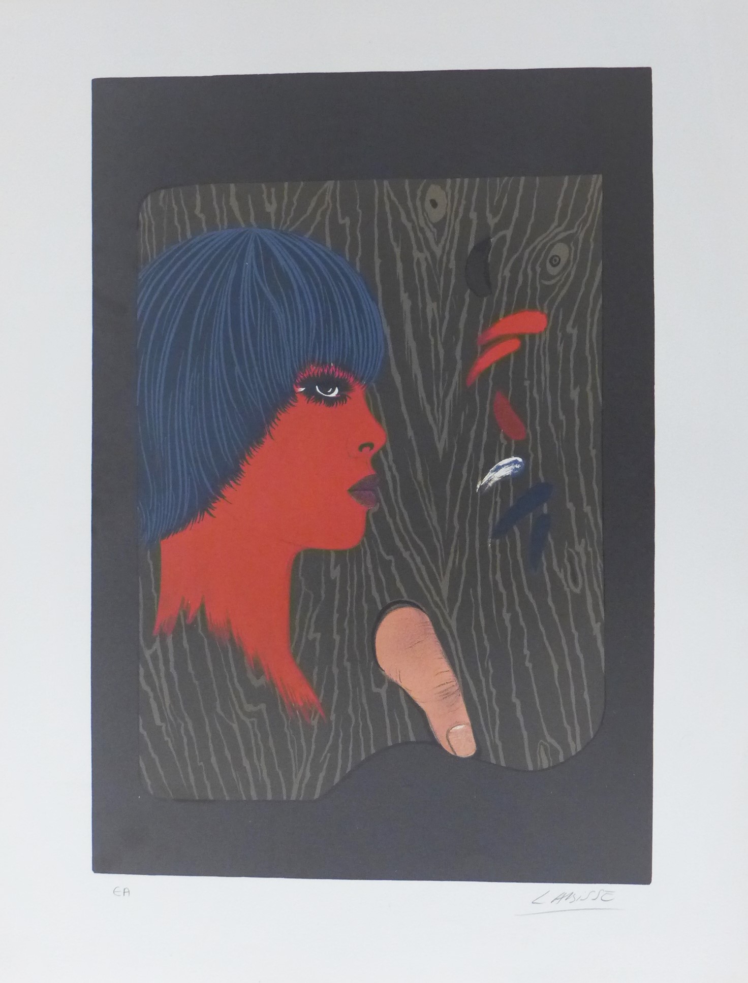 Félix Labisse, Composition au profil rouge Félix Labisse, Composition au profil rouge