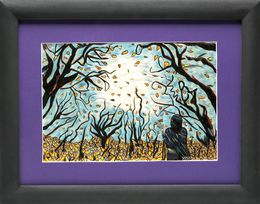 Fin del Viaje / Mexican Folk Art Featherwork Frame, Maribel Maya Aguirre