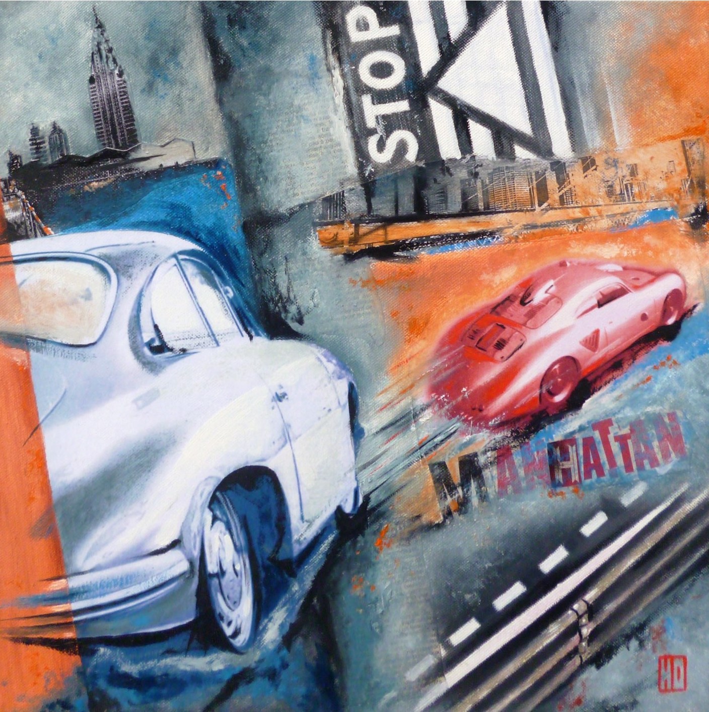 Hubert Ollivier, Cars in Manhattan Hubert Ollivier, Cars in Manhattan