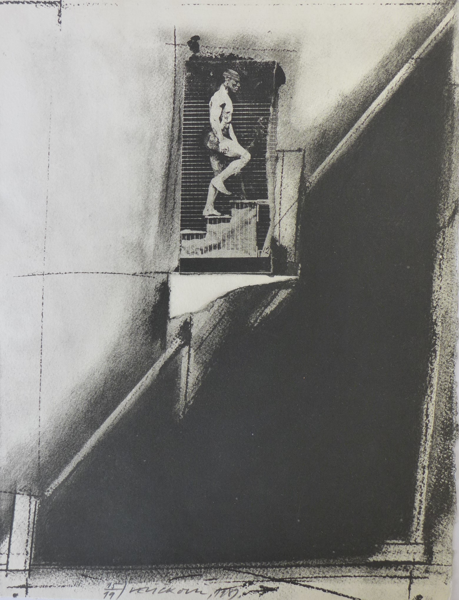 Vladimir Velickovic, Homme montant un escalier Vladimir Velickovic, Homme montant un escalier
