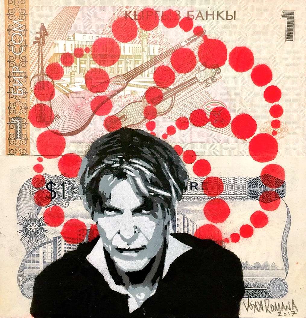 Voxx Romana, David Bowie in Kirghizistan and Singapore - Double Banknote Voxx Romana, David Bowie in Kirghizistan and Singapore - Double Banknote