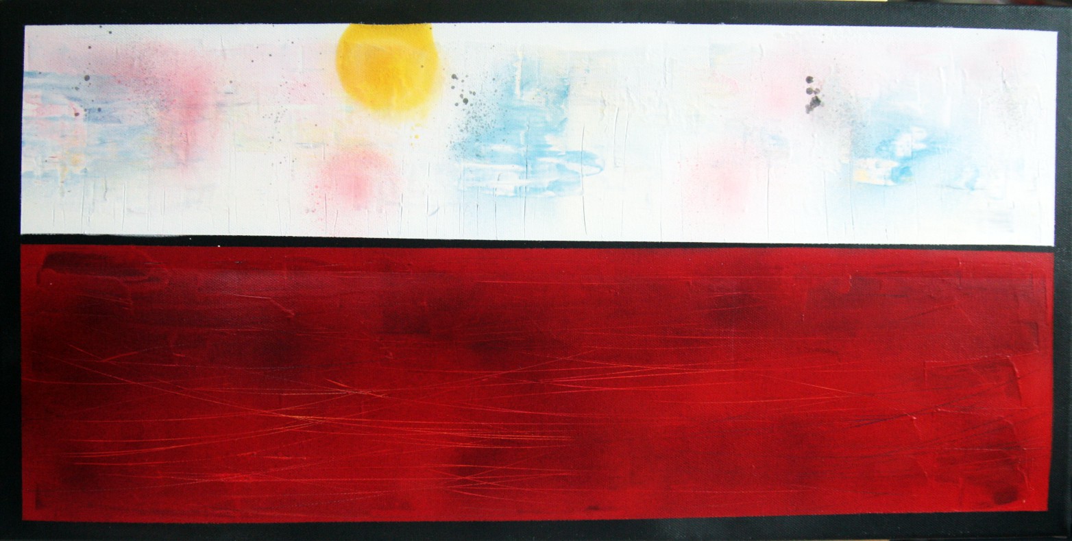 Hayvon, Horizon blanc abstrait art Hayvon, Horizon blanc abstrait art
