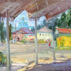 Painting, Sous Un Auvent, Yuriy Demiyanov