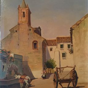 Painting, El pueblo, Benito Gonzalez