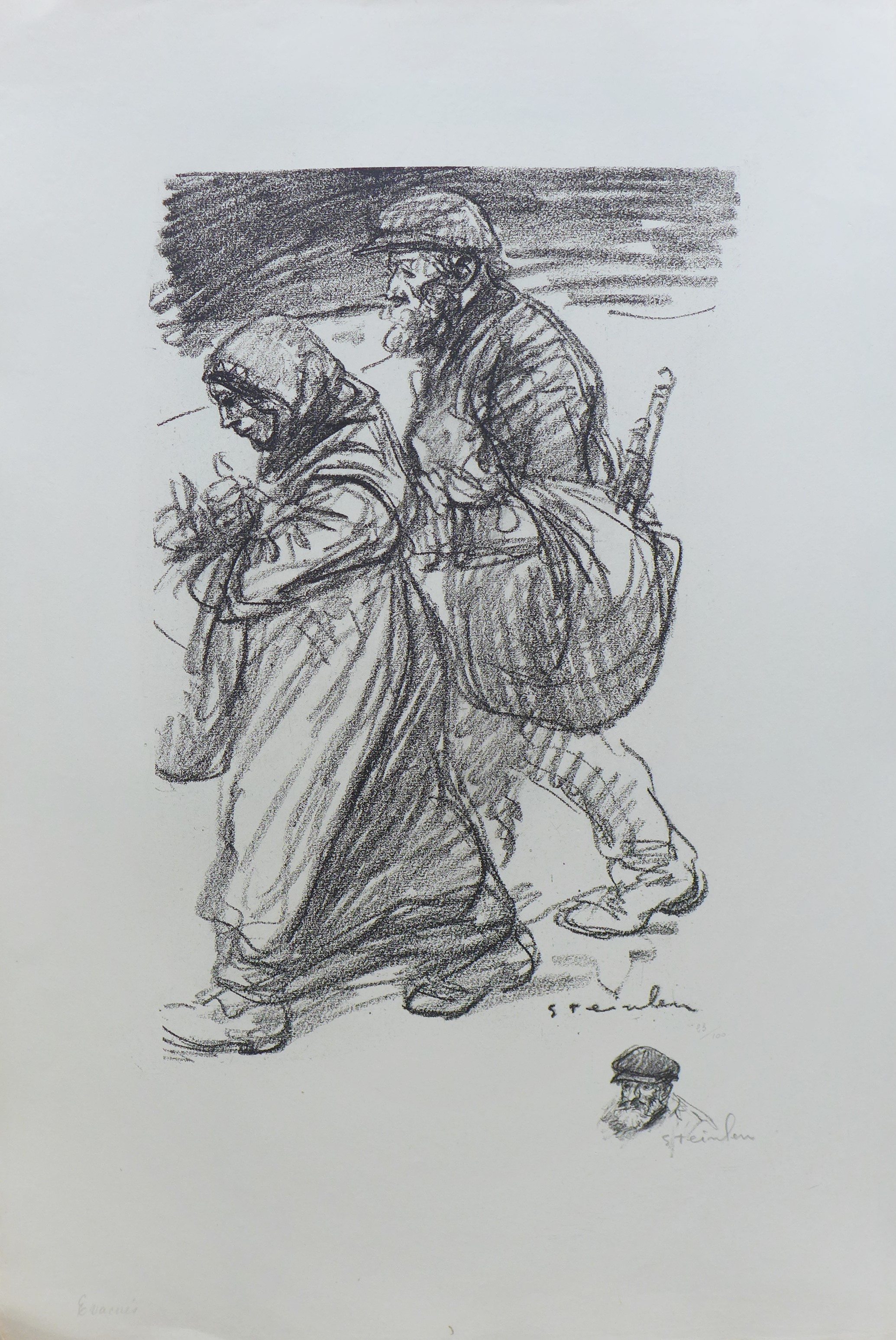 Théophile-Alexandre Steinlen, Evacués Théophile-Alexandre Steinlen, Evacués