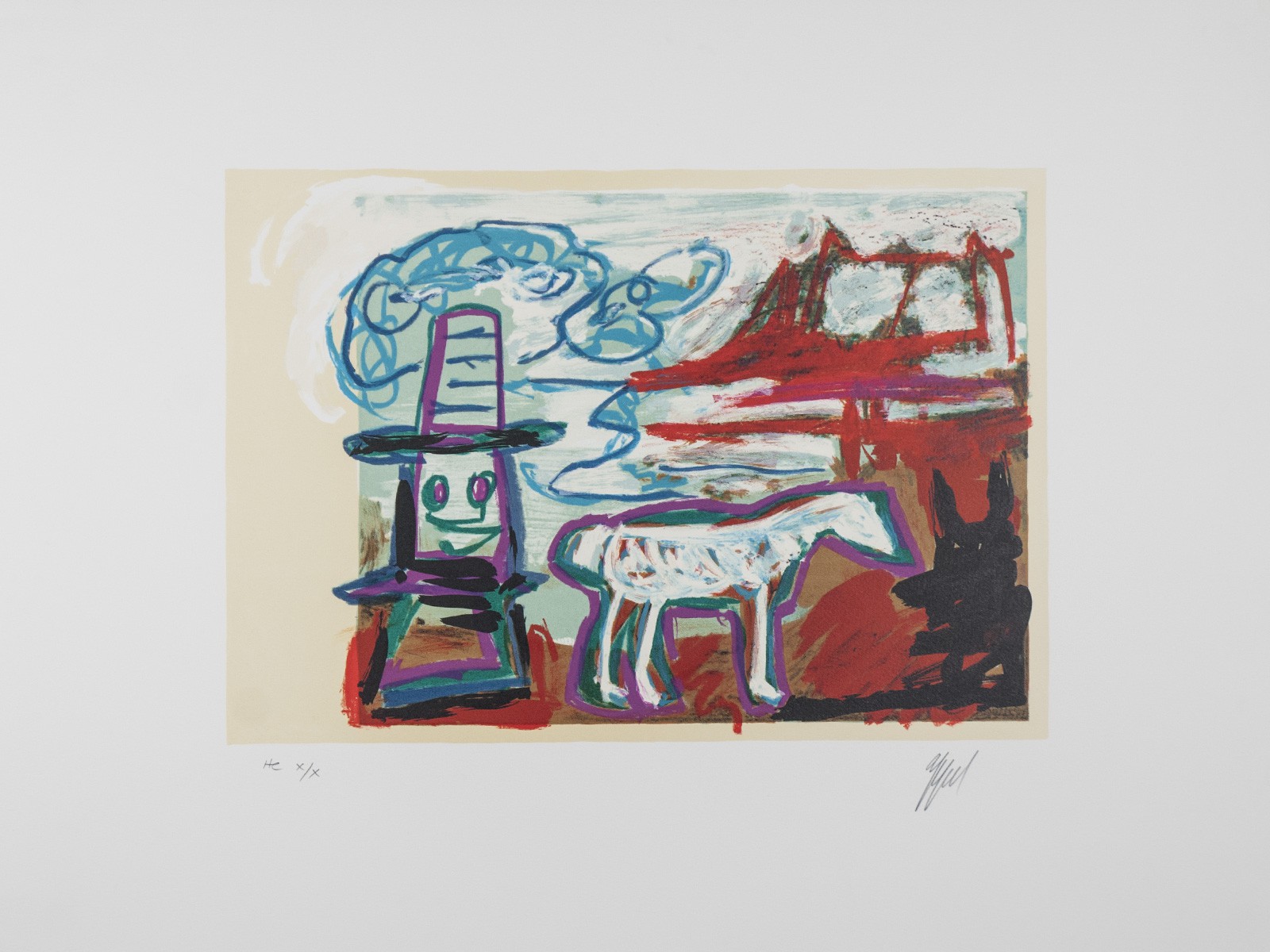Karel Appel, Can we dance a landscape Karel Appel, Can we dance a landscape