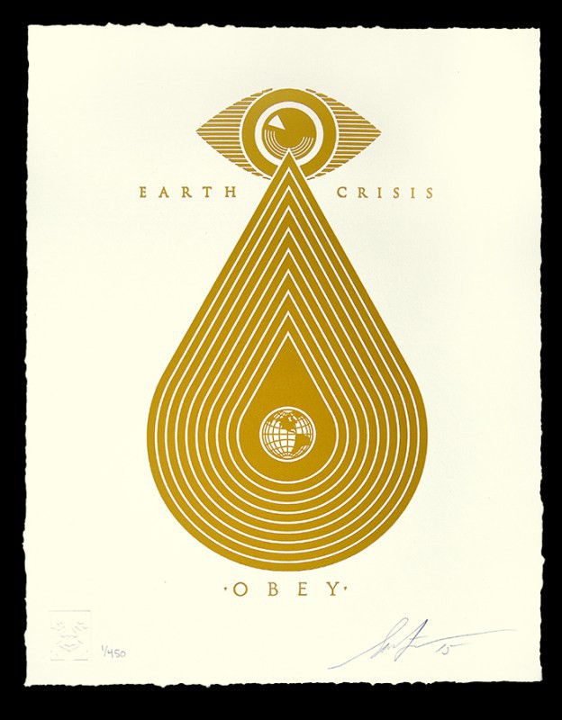 Shepard Fairey (Obey), Earth Crisis Letterpress Shepard Fairey (Obey), Earth Crisis Letterpress