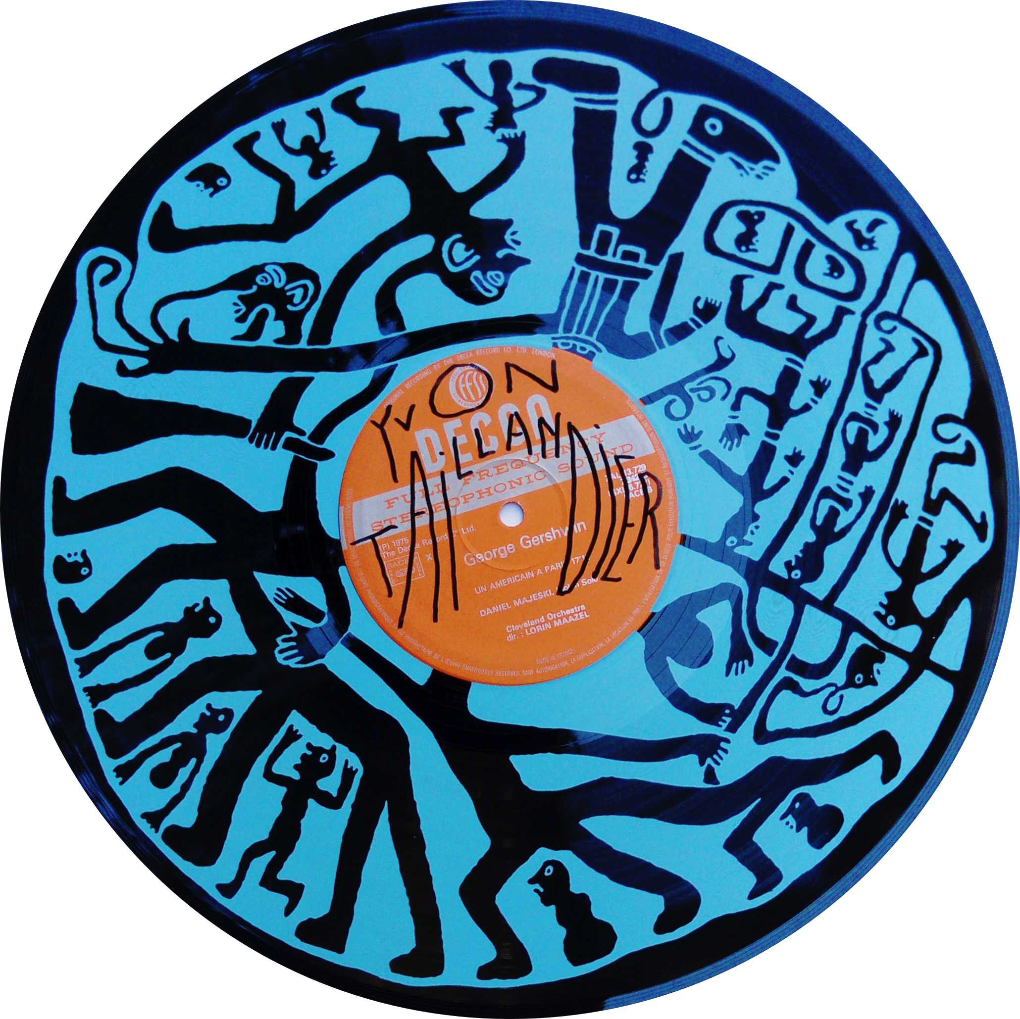 Yvon Taillandier, 33 tours bleu et orange Yvon Taillandier, 33 tours bleu et orange