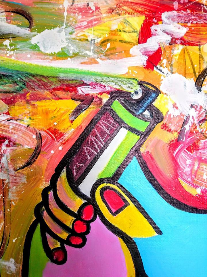 La graffeuse par Zafi, 2018 | Peinture | Artsper
