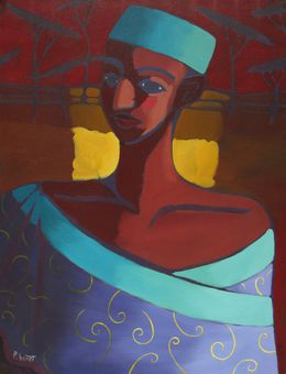 Peinture, Africain, Pierre Baret